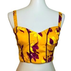 BOG Collective yellow and purple. Corset inspired front embellishment, m…